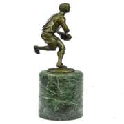 Rugby Player Trophy Bronze Statue