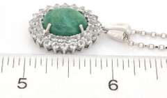 Mesmerizing Emerald & Topaz Necklace in Sterling Silver