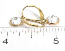 14KT CZ Dangle Earrings