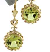Fabulous Green Quartz Dangle Earrings