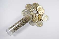 (Lot 40) ROLL 1943-P Jefferson Wartime Nickels - 35% Silver