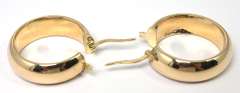 Wide 14KT Yellow Gold Hoop Earrings