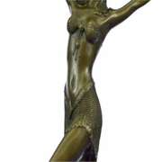 Exotic Dancer Bronze Sculpture on Marble base Figurine
