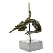 ALDO VITALEH Bronze Sculpture NADIA COMANECI Olympic Gymnast HUMAN GRACE FIGURE