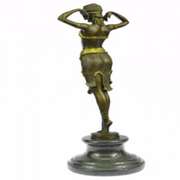 Art Nouveau Collector Collectible Semi Nude Dancer By Chiparus Bronze Sculpture