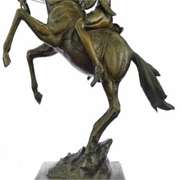 Indian on Horse Bronze Sculpture