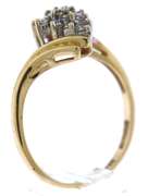 Amazing Yellow Gold Diamond Cluster Ring