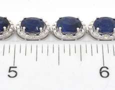 Entrancing Sapphire & Diamond Bracelet in Sterling Silver