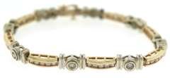 Dazzling 14kt Channel & Bezel Set Diamond Bracelet