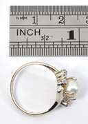 Pearl & Diamond White Gold Ring