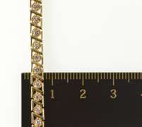 10K Yellow Gold Diamond Encrusted Z Link Statement Tennis Bracelet