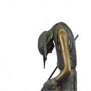 American Indian Man on Horse Bronze Sculpture