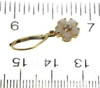 Simple Opal & Diamond Accent Flower Earrings