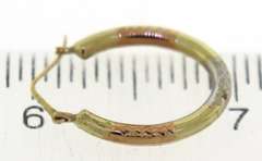 Popular Oval Diamond Cut Hoop Earrings