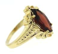Gorgeous Marquise Garnet Yellow Gold Ring