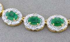 Darling Emerald & Diamond Necklace in Vermeil