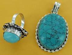 Silver and Natural Stone