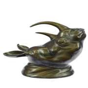 African Rhino Wall Mount Bronze Statue