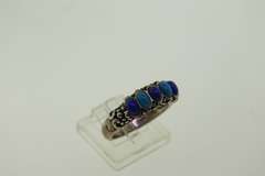 Sterling Silver Oval Shaped Aquamarine Ring