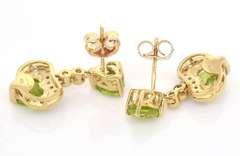 Enamoring Peridot & Topaz Dangle Earrings in Sterling Silver