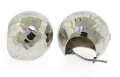 Charming Faceted Wide Hoop Earrings