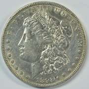 Near Mint 1893-P Morgan Silver Dollar. Rare key date