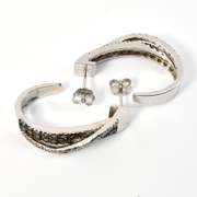 Unique Green & White Diamond Earrings