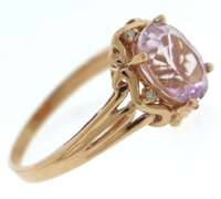 Pretty Kunzite & Diamond Accent Ring