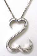 Sterling Silver Open Heart Pendant & Chain