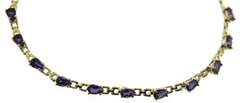 Beautiful Pear Iolite Line Bracelet in 14kt