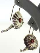 Sterling Silver Garnet Drop Earrings