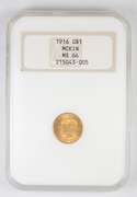 MS64 1916 McKinley Birthplace Memorial Commemorative Gold Dollar NGC