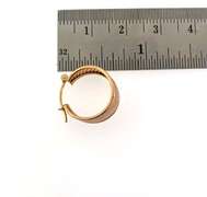 Three Sets of Fancy 14kt Gold Hoops