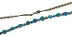 Turquoise & Silver Beaded Necklace