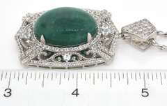 Exquisite Massive 28.44CTW Emerald & Sapphire Necklace in Sterling Silver