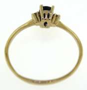 Dainty 14kt YG Oval Sapphire & Diamond Accent Ring