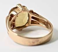 Unusual and Charming 18K Rose Gold and Citrine Ring