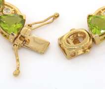 Enthralling 48.66CTW Peridot & 2.02CTW Topaz Necklace in Vermeil