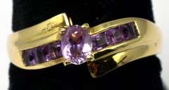Lovely Amethyst Ring in 14KT Yellow Gold