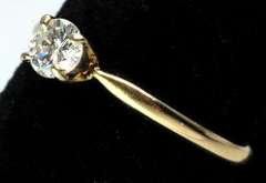 14KT 0.25CT Diamond Solitaire Ring