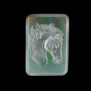Cameo style 26mm Mother of Pearl over Amazonite