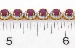 Sweet 8.17CTW Ruby & Diamond Bracelet in Vermeil