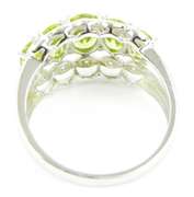 Stellar Sterling Peridot Ring, Size 11.5