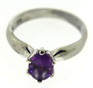 Set of Amethyst Necklace, Ring and Earrings