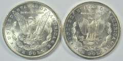 Blazing Choice BU 1885 & 1885-O Morgan Silver Dollars