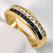 Easy to Wear Sapphire & Diamond Ring