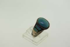 Sterling Silver Oval Shaped Aquamarine Ring