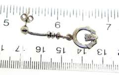 Sterling Silver Claddaugh Dangle Earrings
