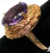 Incredible Amethyst Ring in 14KT Yellow Gold
