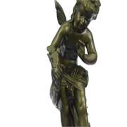 Fairy Playing with a Bird Bronze Statue